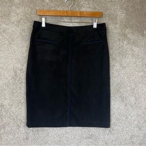 J McLaughlin Skirt Womens 6 Black Pencil Knee Length Zip Polyester Blend- 1526*